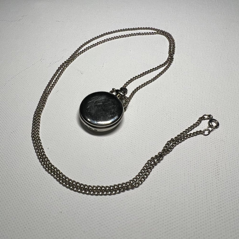 Mullingar Pewter Pocket Watch Irish Harp Gem